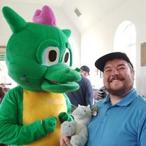 Roarie our resident Book Dragon in action